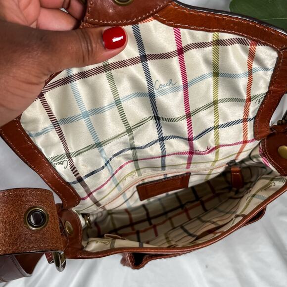 COACH Legacy Y2K Vintage F11418 Brown Leather Crossbody Brass Hardware - Picture 4 of 13